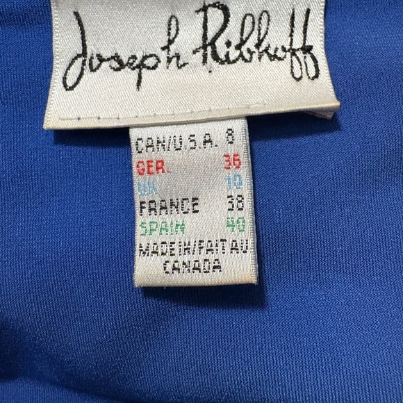 Elegant Joseph Ribkoff Wrap, Pleated, Front Tie Sleeveless Dress with V-Neck - Picture 11 of 13